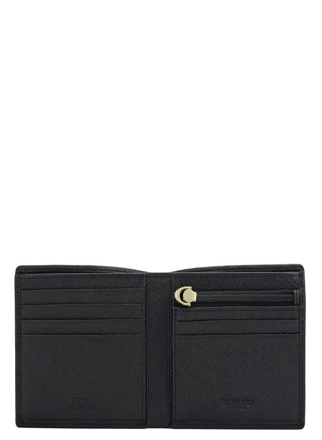 Da Milano RFID Protected Leather Wallet for Men with Card Slot - Black - Image 3